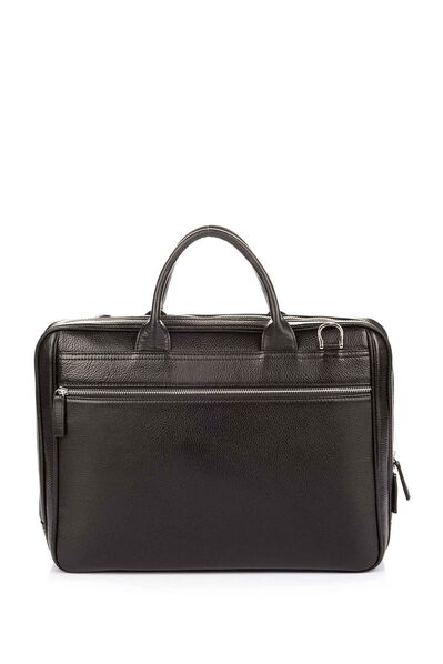 Guard Black 15.4 Inch Genuine Leather Briefcase With Laptop Compartment - Thumbnail