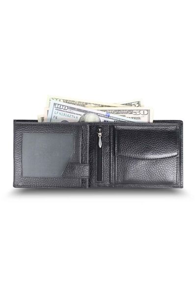 Guard - Guard Black Leather Men's Wallet with Coin Compartment (1)