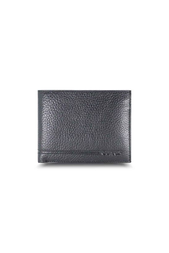 Guard Black Leather Men's Wallet with Coin Compartment