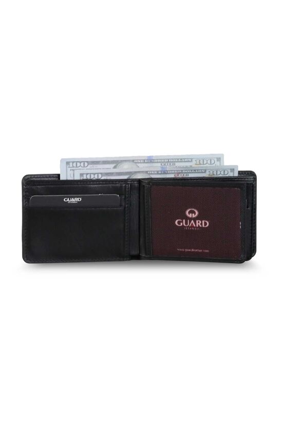 Guard Black Croco Genuine Leather Men's Wallet