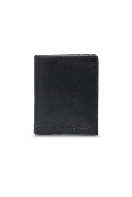 Guard Black Vertical Leather Men's Wallet