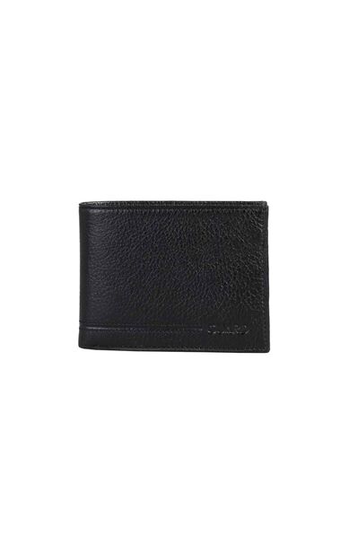Guard Black Genuine Leather Horizontal Men's Wallet - Thumbnail