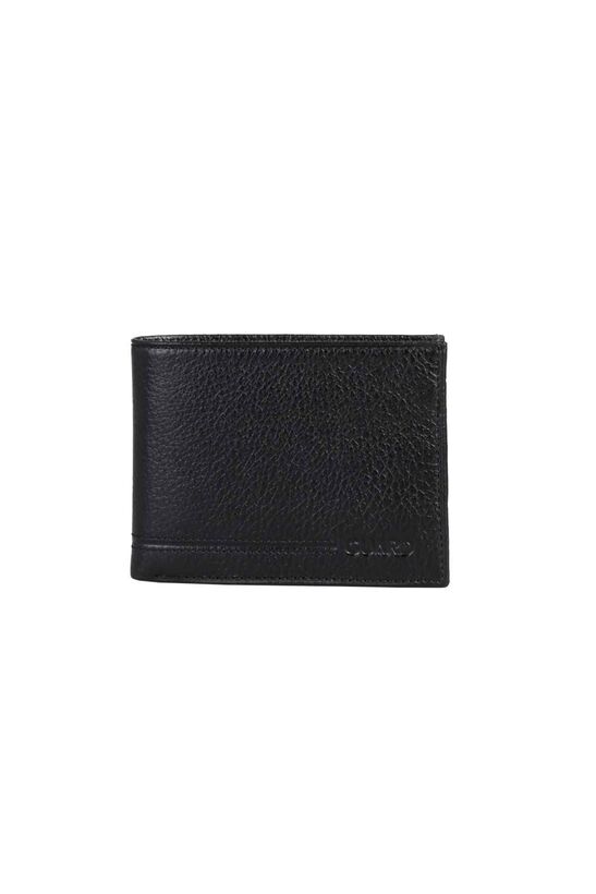 Guard Black Genuine Leather Horizontal Men's Wallet
