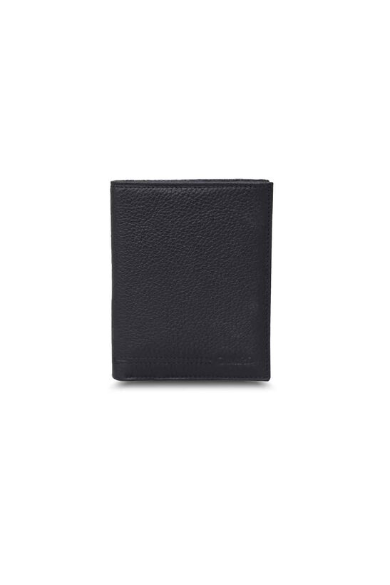 Guard Black Leather Men's Wallet with Hidden Card Holder