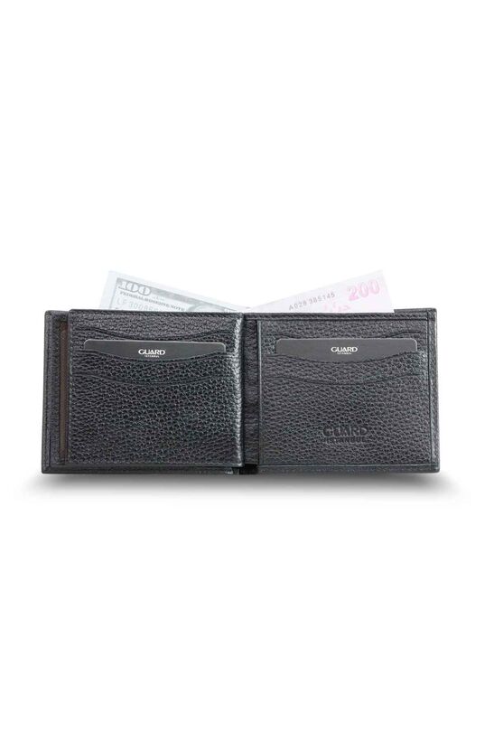 Guard Black Horizontal Leather Men's Wallet