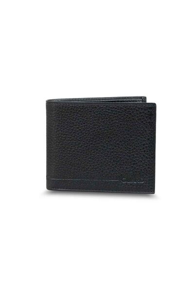 Guard Black Horizontal Leather Men's Wallet - Thumbnail