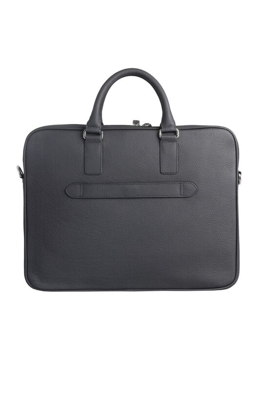 Guard Black Large Leather Briefcase with Laptop Compartment