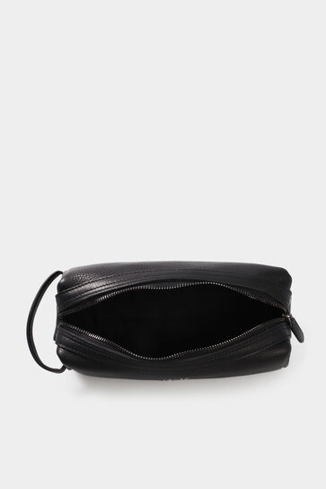 Guard Black Unisex Leather Handbag - Thumbnail