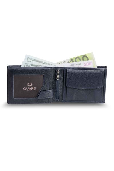 Guard - Guard Navy Blue Coin Compartment Leather Men's Wallet (1)