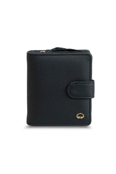 Guard Black Multi-Compartment Stylish Leather Women's Wallet - Thumbnail