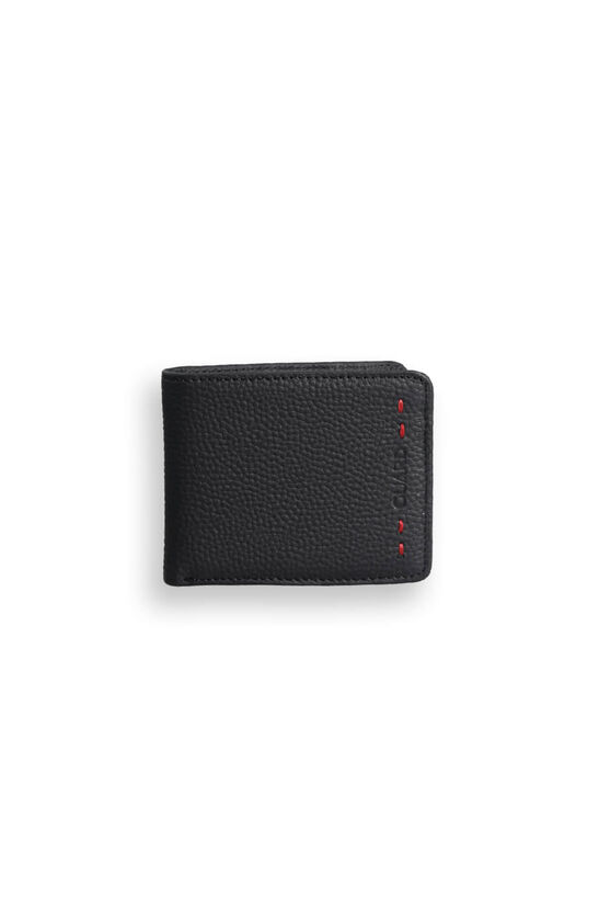 Guard Black Matte Sport Special Stitching Patterned Leather Men's Wallet