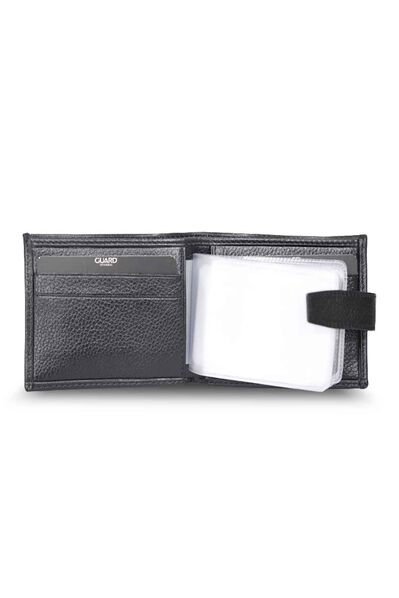 Guard Black Multi-Card Leather Men's Wallet - Thumbnail
