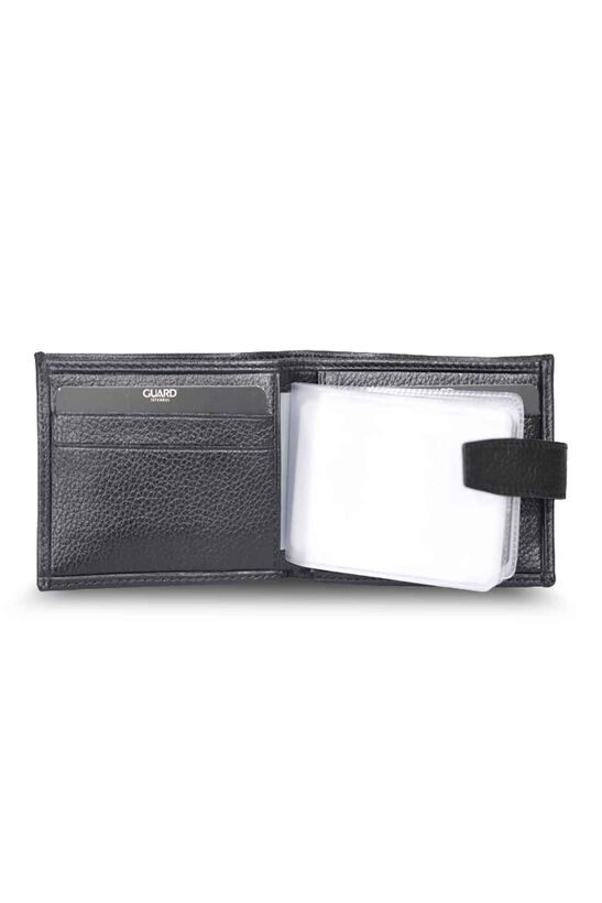 Guard Black Multi-Card Leather Men's Wallet