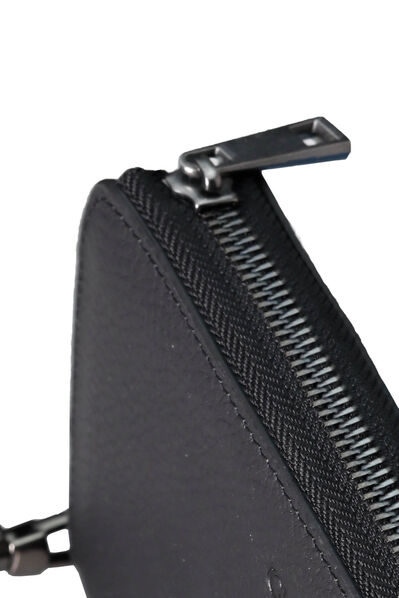 Guard Matte Black Multifunctional Genuine Leather Wallet and Clutch Bag - Thumbnail