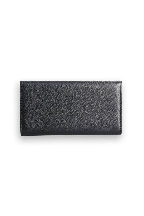 Guard Black Leather Women's Wallet with Phone Entry