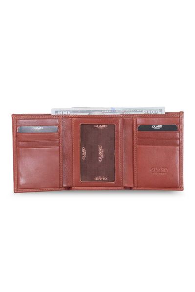 Guard Tan Vertical Leather Men's Wallet - Thumbnail