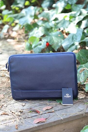 Guard - Guard Navy Blue Leather Clutch Bag (1)