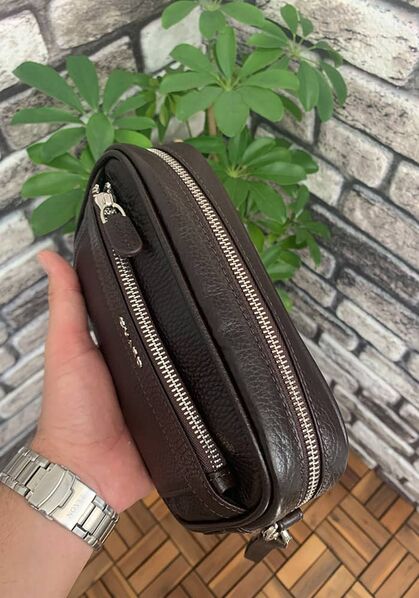Guard - Guard Brown Genuine Leather Combination Locked Handbag (1)