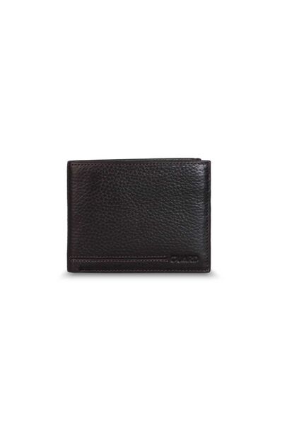 Guard Brown Horizontal Leather Men's Wallet - Thumbnail