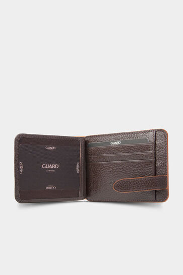 Guard Brown Leather Card Holder - Thumbnail