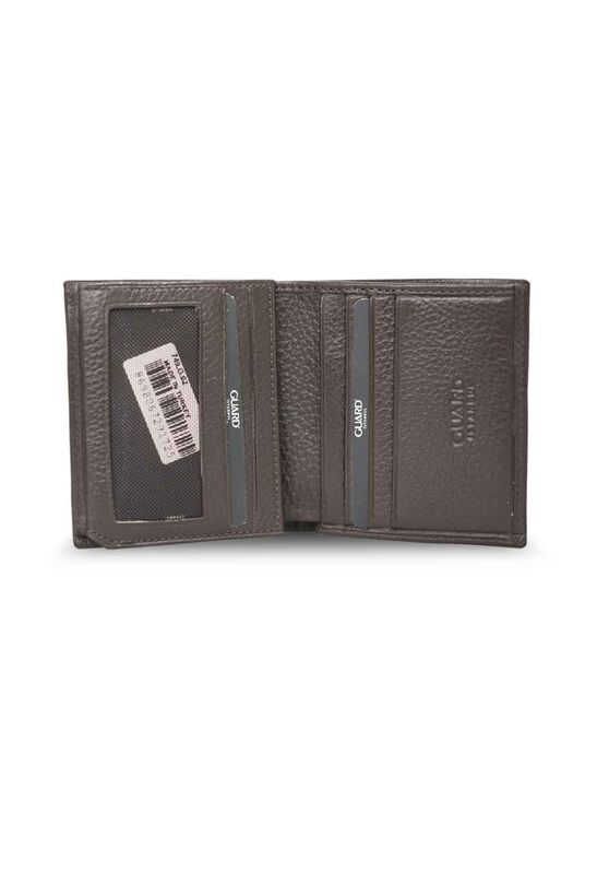 Guard Brown Multi-Compartment Mini Leather Men's Wallet
