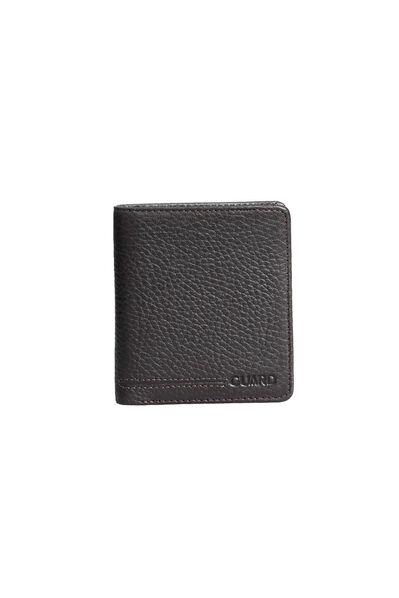 Guard Brown Minimal Sport Leather Men's Wallet - Thumbnail