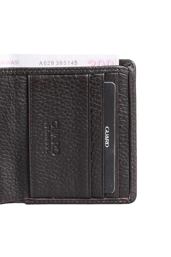 Guard Brown Minimal Sport Leather Men's Wallet