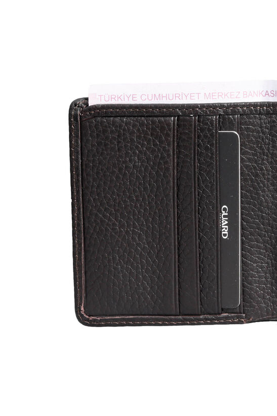 Guard Brown Minimal Sport Leather Men's Wallet