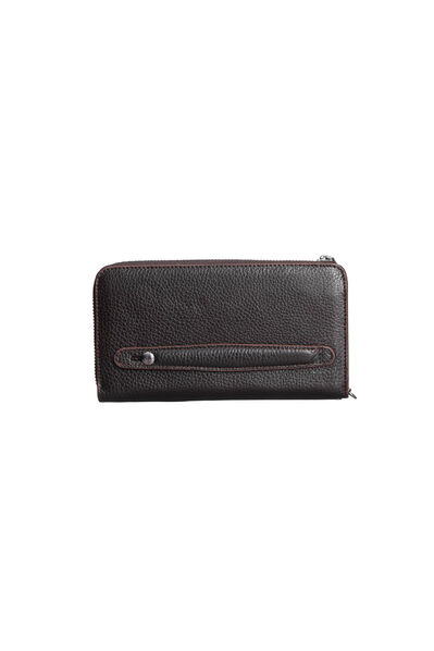Guard Brown Multifunctional Genuine Leather Wallet and Clutch Bag - Thumbnail