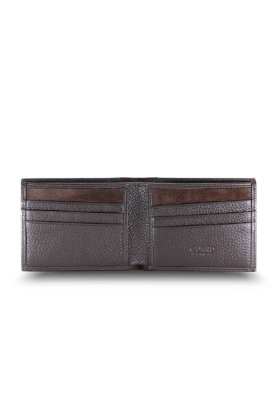 Guard - Guard Brown Nubuck Detailed Slim Leather Men's Wallet (1)
