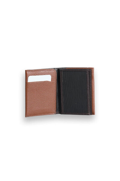 Guard Brown - Tan Double Colored Genuine Leather Card Holder - Thumbnail
