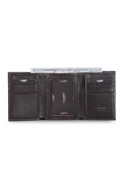 Guard - Guard Brown Vertical Leather Men's Wallet (1)