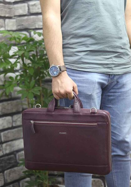 Guard - Guard Claret Red Leather Special Edition Laptop and Briefcase (1)