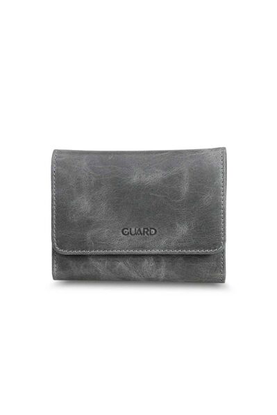 Guard Crazy Gray Women's Wallet With Coin Compartment - Thumbnail