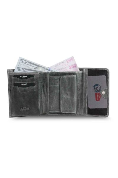 Guard - Guard Crazy Gray Women's Wallet With Coin Compartment (1)