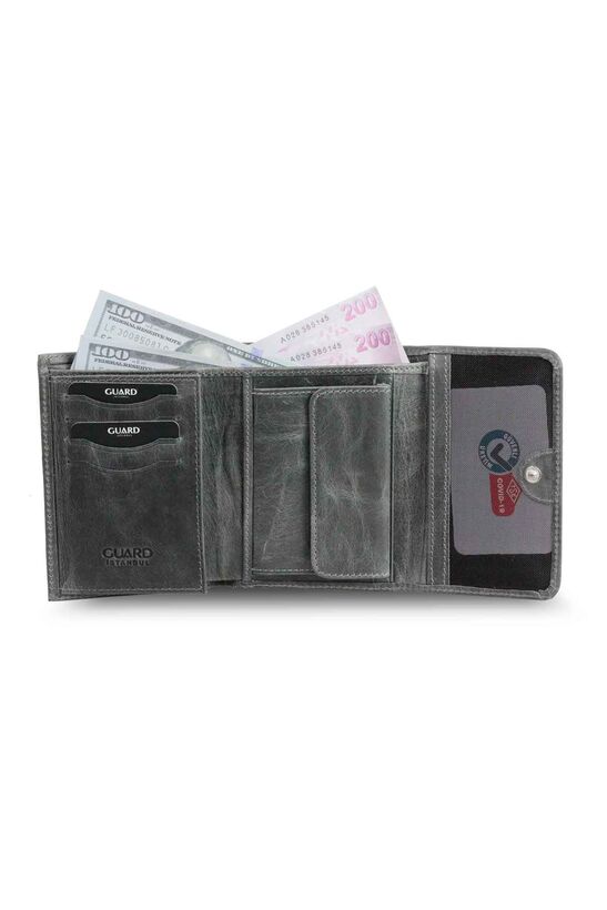 Guard Crazy Gray Women's Wallet With Coin Compartment