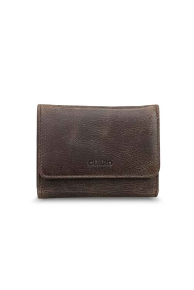 Guard Crazy Brown Women's Wallet with Coin Compartment - Thumbnail