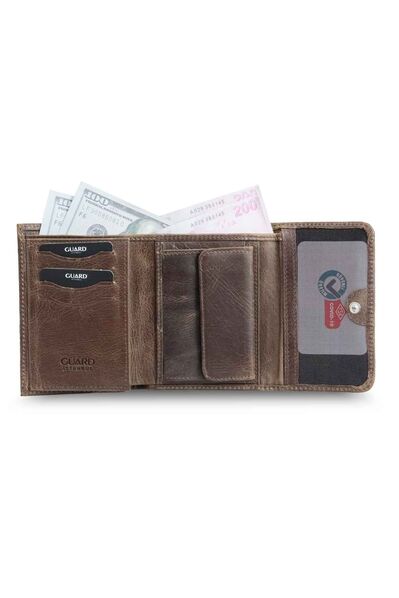 Guard - Guard Crazy Brown Women's Wallet with Coin Compartment (1)