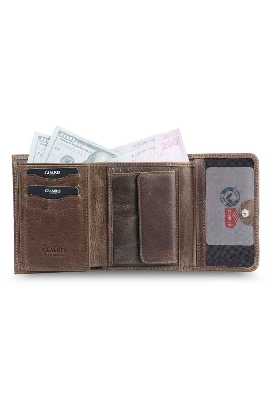 Guard Crazy Brown Women's Wallet with Coin Compartment