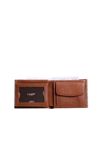 Guard - Guard Coin Pitted Tan Genuine Leather Horizontal Men's Wallet (1)