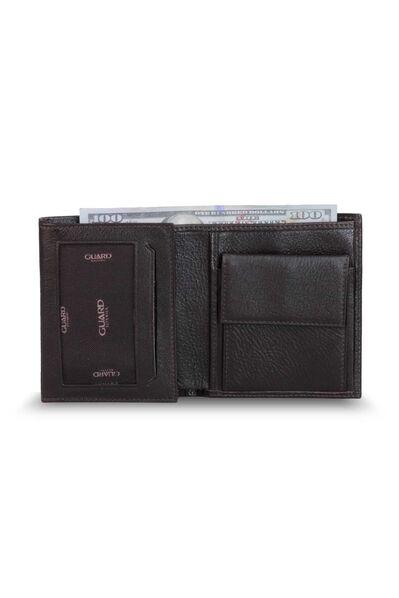 Guard - Guard Brown Leather Vertical Men's Wallet with Coin Entry (1)