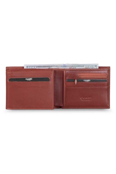 Guard - Guard Tan Leather Men's Wallet with Coin Entry (1)