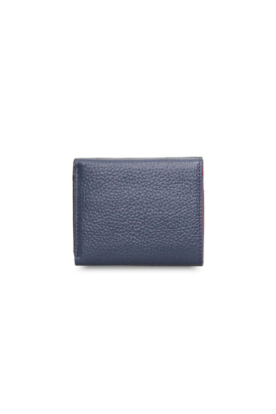 Guard Navy Blue-Red Leather Men's Wallet