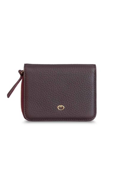 Guard Double-Sided Zippered Claret Red Women's Wallet - Thumbnail
