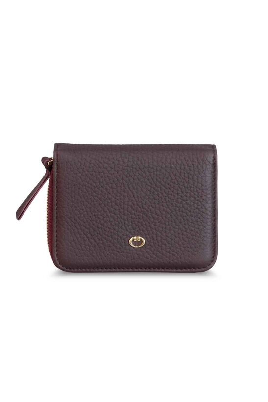 Guard Double-Sided Zippered Claret Red Women's Wallet