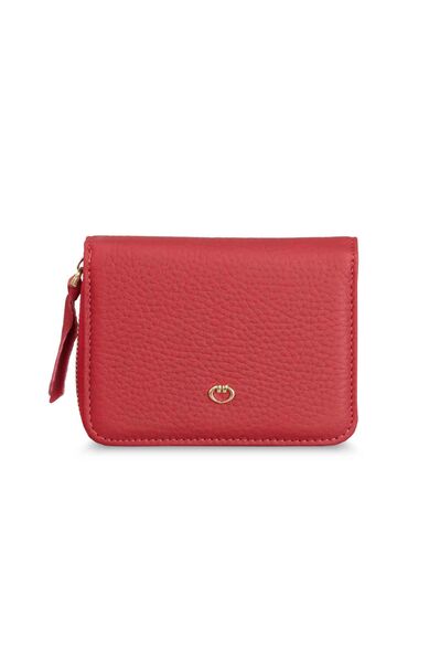 Guard Red Women's Wallet with Double-Sided Zipper - Thumbnail