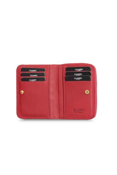 Guard - Guard Red Women's Wallet with Double-Sided Zipper (1)