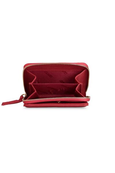 Guard Red Women's Wallet with Double-Sided Zipper - Thumbnail