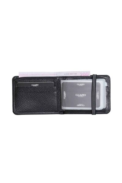 Guard - Guard Elastic Sport Genuine Leather Black Wallet (1)