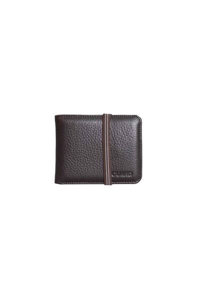 Guard Elastic Sport Genuine Leather Brown Wallet - Thumbnail